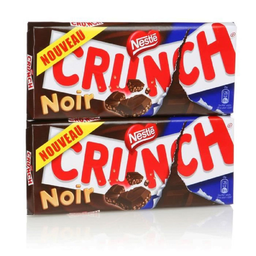 CRUNCH Tablette de Chocolat Noir et Céréales Croustillantes