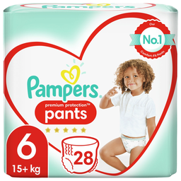 PAMPERS Pañales-braguita Talla 6, 68 unidades