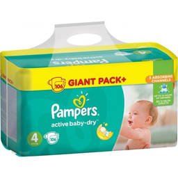 PAMPERS Active Baby Maxi 4 106 Pañales