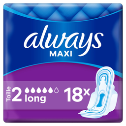 ALWAYS Compresas higiénicas Maxi Long, paquete de 18