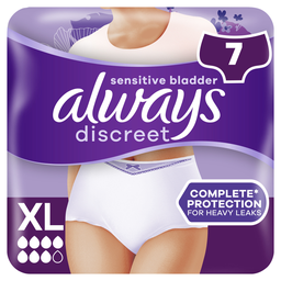 ALWAYS Braguitas para incontinencia Discreet Talla XL Plus 7 unidades
