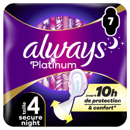 ALWAYS Platinium Compresas Higiénicas Noche Secure 7 Compresas
