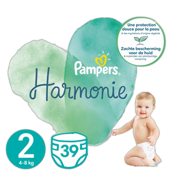 Pampers Harmonie Couches Taille 2 (4-8Kg) 39 Couches