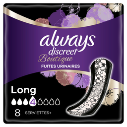 ALWAYS Compresas Higiénicas Long DISCREET paquete de 8 unidades