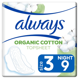 ALWAYS Compresa Higiénica Con Alas Cotton Protection Ultra Night Talla 3 - 9 unidades
