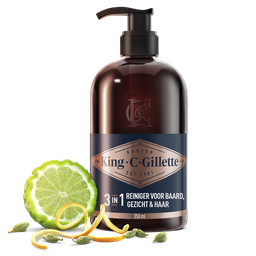 GILLETTE Nettoyant 3 en 1 Barbe Visage Cheveux King C