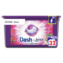 DASH Detergente em Cápsulas All In 1 La Collection Divine Envie, caixa de 32 cápsulas