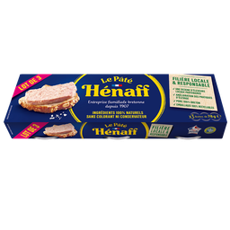 HENAFF Pâté filets et jambons 3 boites de 78 g