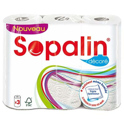 SOPALIN Papel de Cocina Decorado 3 Rollos