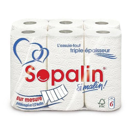 SOPALIN Papel de Cocina E.T. Sur Mesure 6 Rollos