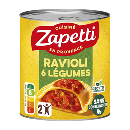 ZAPETTI Ravioli aux 6 légumes 800g