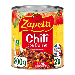 ZAPETTI Plat familial Chili Con Carne Bœuf