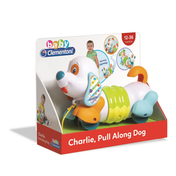CLEMENTONI Charlie, o meu cão de puxar, le jouet à pousser