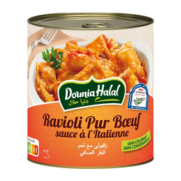 DOUNIA HALAL Ravioli pur bœuf sauce italienne 800 g
