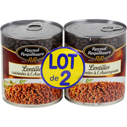 RAYNAL ET ROQUELAURE Lentilles cuisinées à l'Auvergnate 2 x 820 g