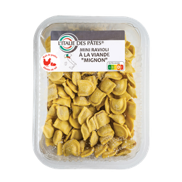 L'ITALIE DES PATES Mini ravioli à la viande "mignon", 250g