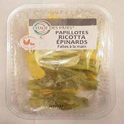 L'ITALIE DES PATES Papillottes Ricotta Epinards Faites la main 250 g