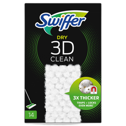 SWIFFER Toalhitas para mopa 3D Clean apanha-pó 14 toalhitas