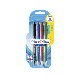 PAPERMATE Stylo bille flexigrip assortis x4
