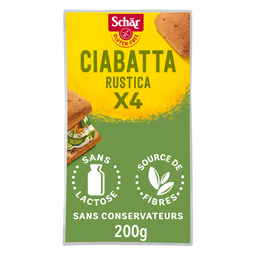 SCHAR Panecillos precocidos Ciabatta sin gluten 200 g