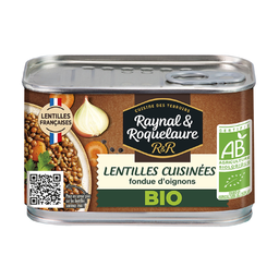 RAYNAL ET ROQUELAURE Lentejas cocinadas con cebolla confitada bio 400 g