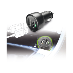 CELLULARLINE USB Car Charger Dual Ultra Fast Charge for Smartphone and Tablet