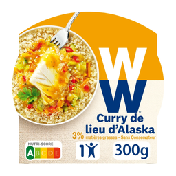 WEIGHT WATCHERS Plat Cuisiné Lieu d'Alaska au Lait de Coco et Quinoa 300 g