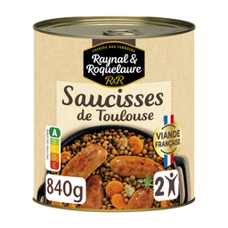 RAYNAL ET ROQUELAURE Salchichas de Toulouse y lentejas 840 g