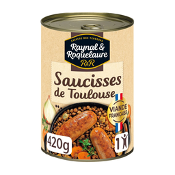 RAYNAL ET ROQUELAURE Salchichas de Toulouse con lentejas 420g