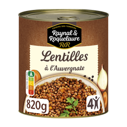 RAYNAL ET ROQUELAURE Lentilles cuisinées à l'auvergnate 820g