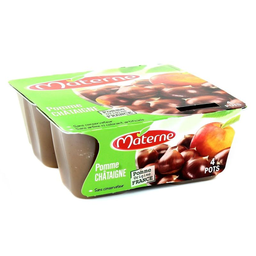 MATERNE Postre Manzana Castaña 4 x 100 g