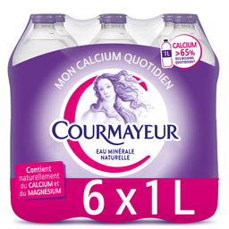 COURMAYEUR Agua mineral natural sin gas 6 x 1 L