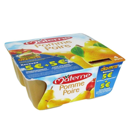 MATERNE Compota de pera 4 x 100 g