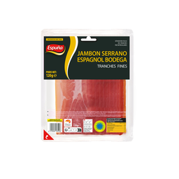 ESPUNA Jambon Serrano Espagnol Bodega 10 tranches 120 g