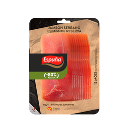 ESPUNA Jambon serrano 12 mois d'affinage 10 tranches 100 g