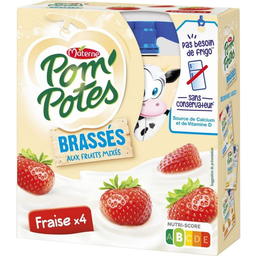 POM'POTES Strawberry Stirred Yogurt Pouches 10 x 85 g