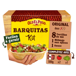 OLD EL PASO Kit Barquitas Original pimentón y cebolla 345 g