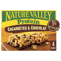 PROTEIN NATURE VALLEY Barres céréales Protéine cacahuètes & chocolat NATURE VALLEY - 4x40g