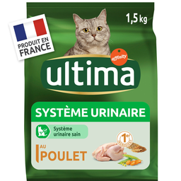 ULTIMA Ração para gato sistema urinário frango 1,5 kg