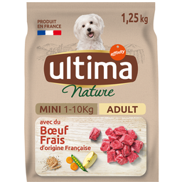 ULTIMA NATURE Croquettes au bœuf pour petit chien 1,25kg