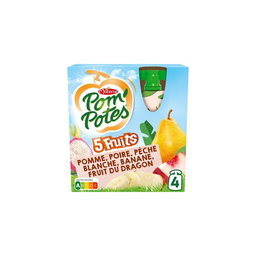 POM'POTES Fruit Specialty 5 White Fruits 4 x 90 g
