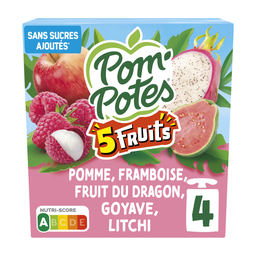 POM'POTES Compote 5 fruits roses