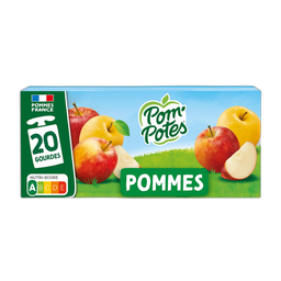 POM'POTES Gourdes compote de pomme nature 20x90g