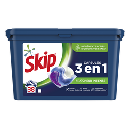 SKIP Detergente en Cápsulas 3en1 Frescor Intenso 38 dosis