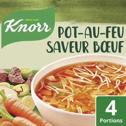 Knorr Pot-Au-Feu Soupe Déshydratée Saveur Boeuf Aux Vermicelles Et Carottes 4 Portions 55G