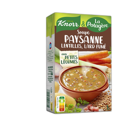 Knorr Soupe Paysanne Aux Lentilles, Lard Fumé Aux Petits Légumes 4 Personnes 1L