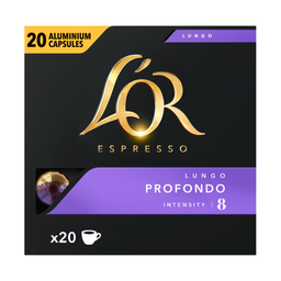 L'OR Café Capsules Lungo Profondo Intensité 8 Compatibles Nespresso®
