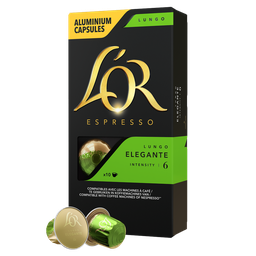 L'OR ESPRESSO Café capsules l'or lungo elegante N°6 - nespresso - x10