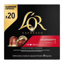 L'OR ESPRESSO Capsules de café splendente intensité 7 compatibles Nespresso 20 capsules 104g