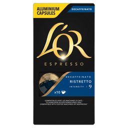 L'OR ESPRESSO Capsules de café decaffeinato ristretto intensité 9 compatibles Nespresso 10 capsules 52g